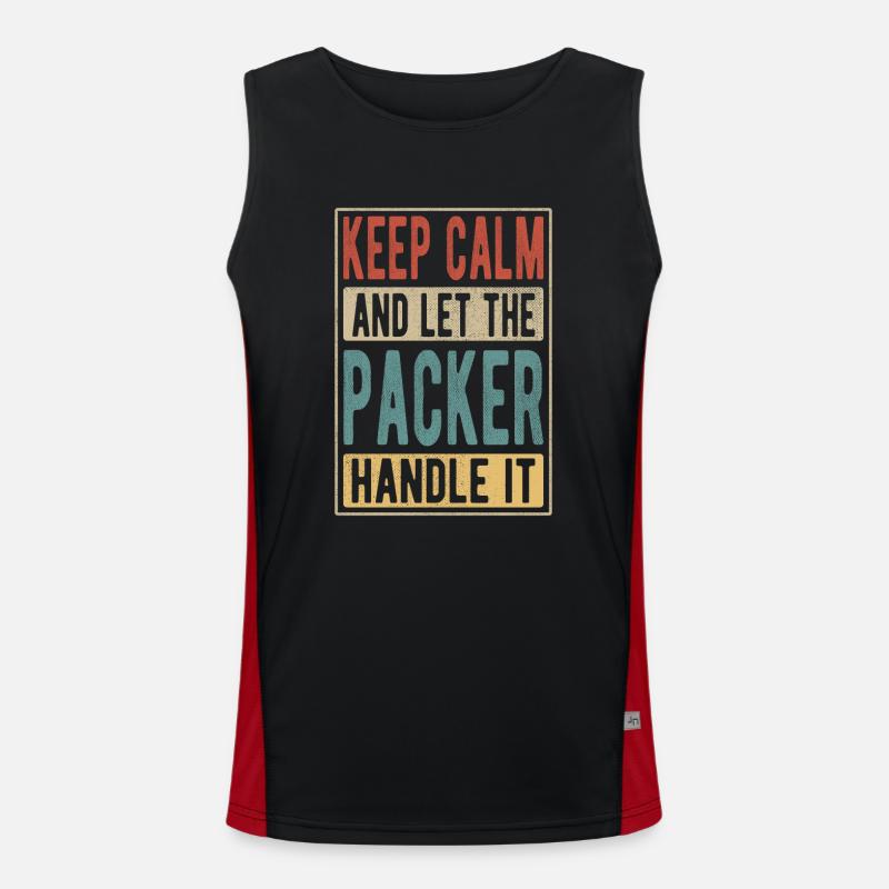 Packer Retro Geschenk Funktionelles Kontrast-Tank Top für Männer 