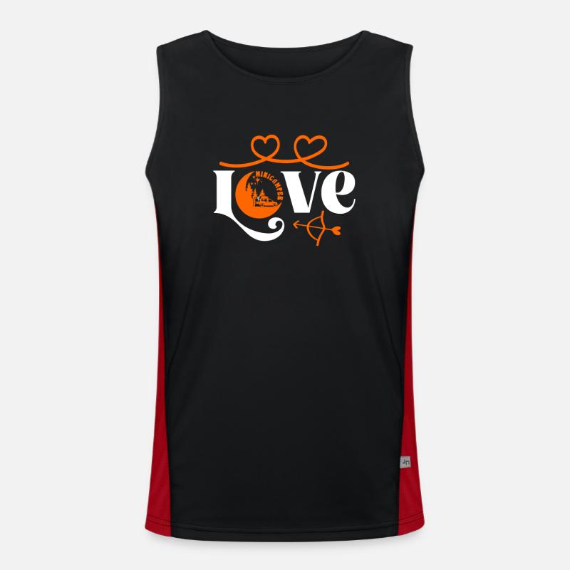 Minicamper Lover Herzen Camping-Camper Microcamper Funktionelles Kontrast-Tank Top für Männer 