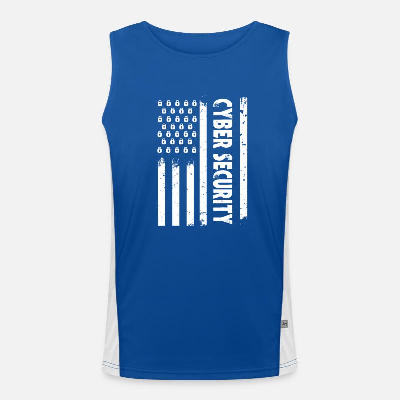 USA Cyber Security Funktionelles Kontrast-Tank Top für Männer 
