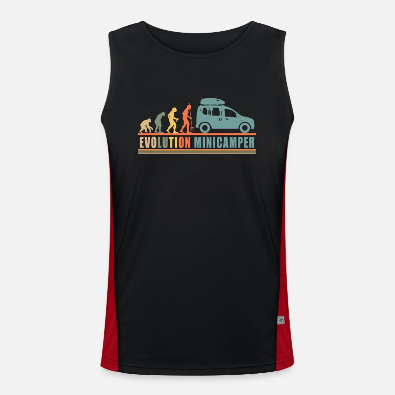 Evolution Minicamper Camping-Camper Microcamper Funktionelles Kontrast-Tank Top für Männer 