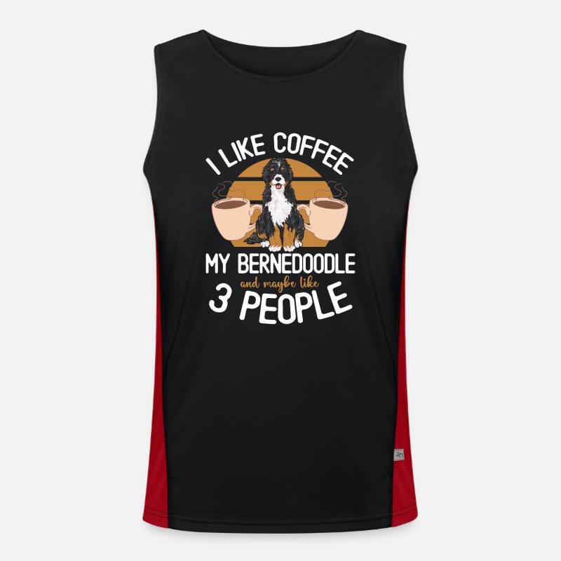 Bernedoodle Hund Funktionelles Kontrast-Tank Top für Männer 
