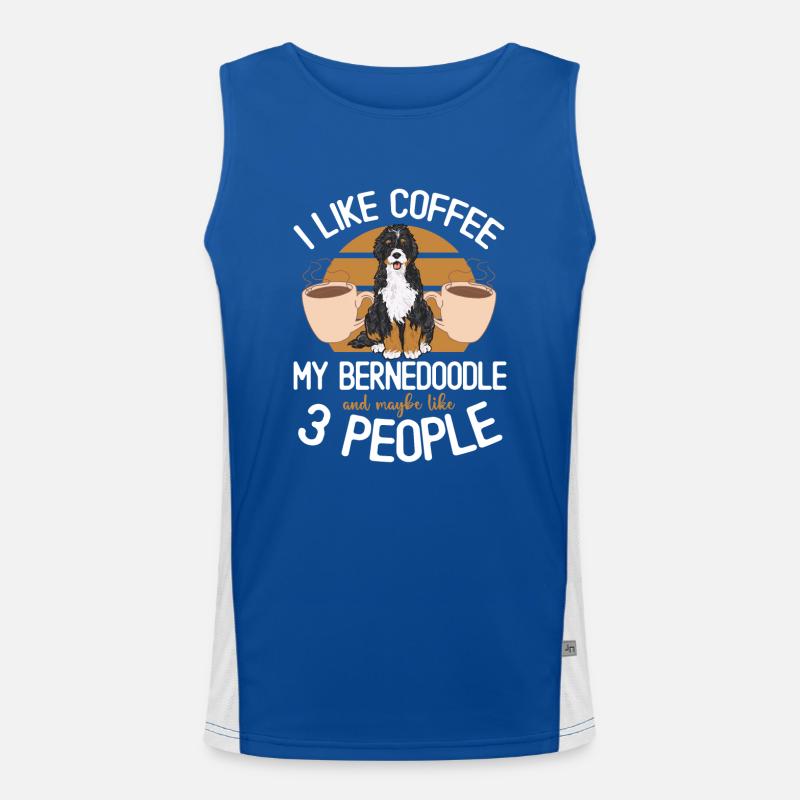Bernedoodle Hund Funktionelles Kontrast-Tank Top für Männer 