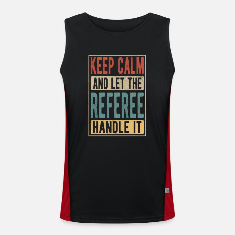 Referee Retro Gift Men's Functional Contrast Tank Top 