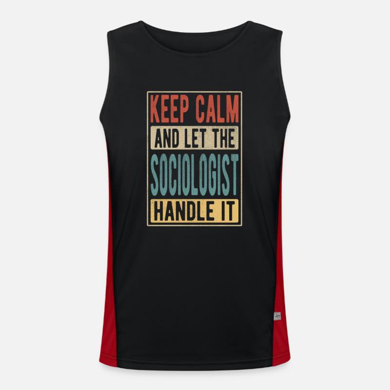 Sociologist Retro Gift Men's Functional Contrast Tank Top 