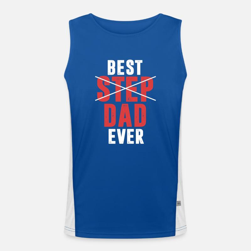 Best Step Dad Ever Stepfather Men's Functional Contrast Tank Top 