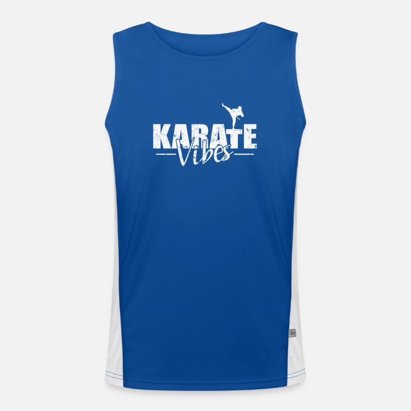 Karate Vibes Funktionelles Kontrast-Tank Top für Männer 