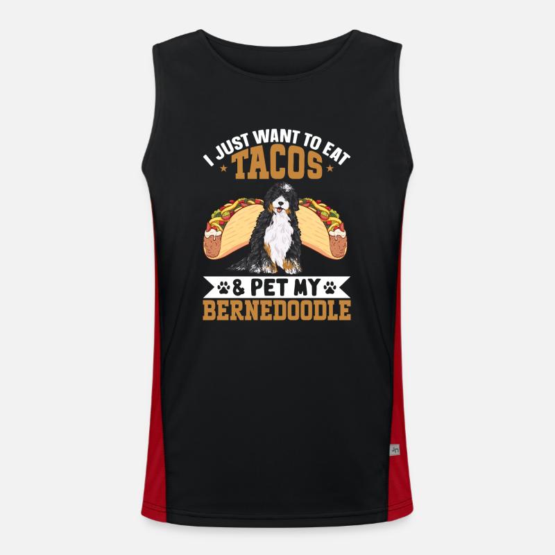 Bernedoodle Hund Funktionelles Kontrast-Tank Top für Männer 
