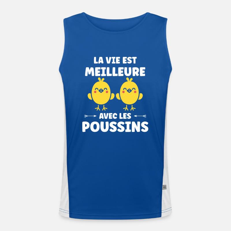 Humour petit poussin Débardeur respirant contrasté Homme 