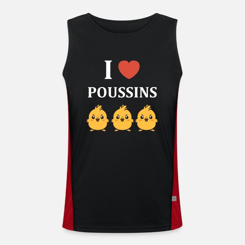Humour petit poussin Débardeur respirant contrasté Homme 