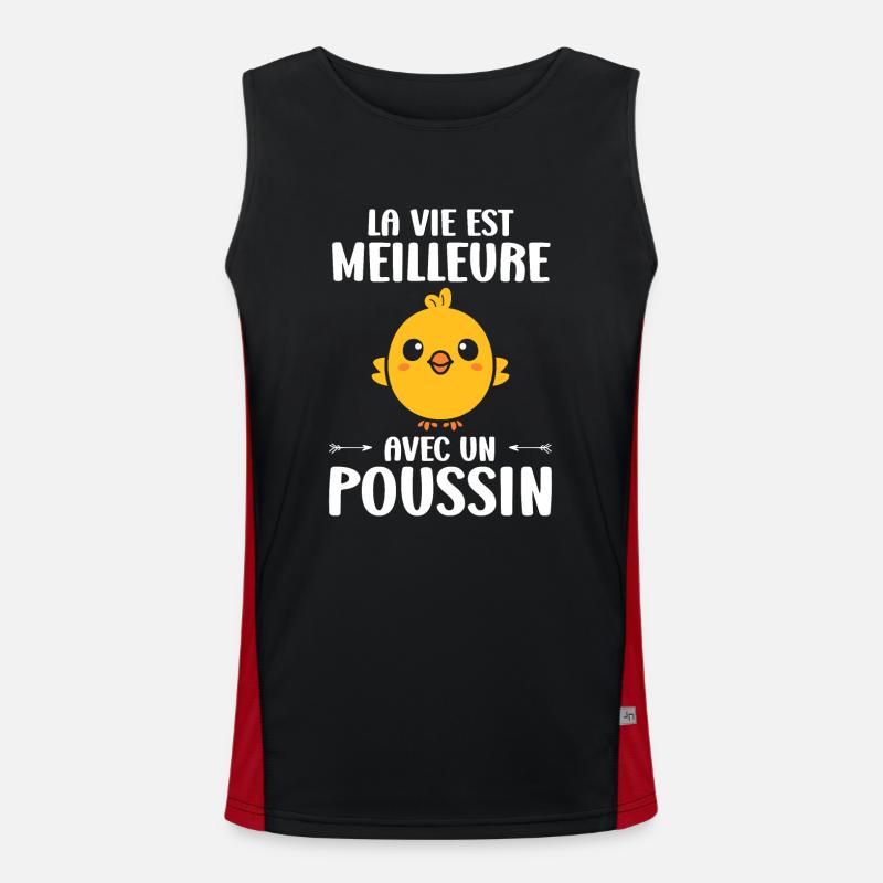 Humour bébé poussin Débardeur respirant contrasté Homme 