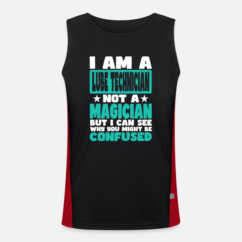 Schmiermitteltechniker Funktionelles Kontrast-Tank Top für Männer 