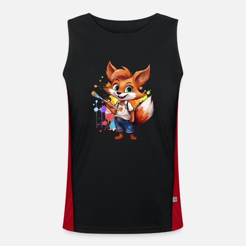 Fox Painter Men's Functional Contrast Tank Top 