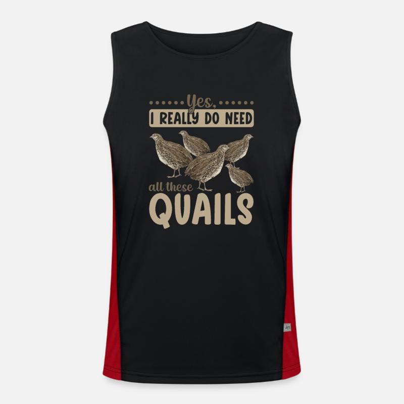 Quail Bird Men's Functional Contrast Tank Top 