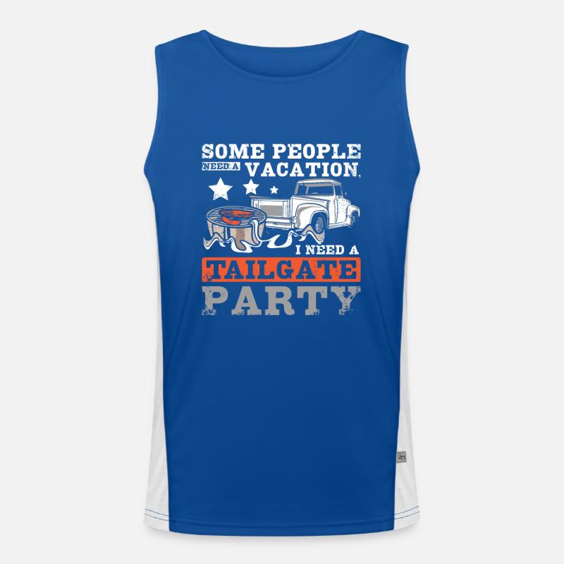 Some people need vacation I need a tailgate party Men's Functional Contrast Tank Top 