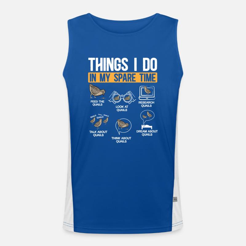 Wachtel Vogel Funktionelles Kontrast-Tank Top für Männer 