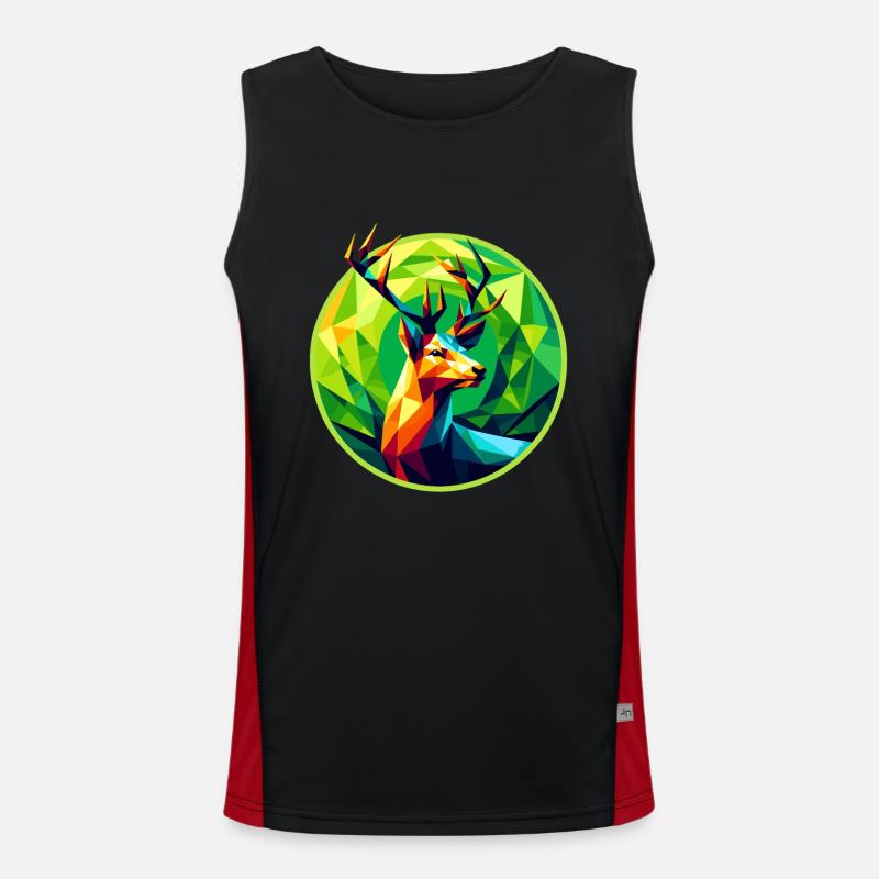 Hirsch Funktionelles Kontrast-Tank Top für Männer 