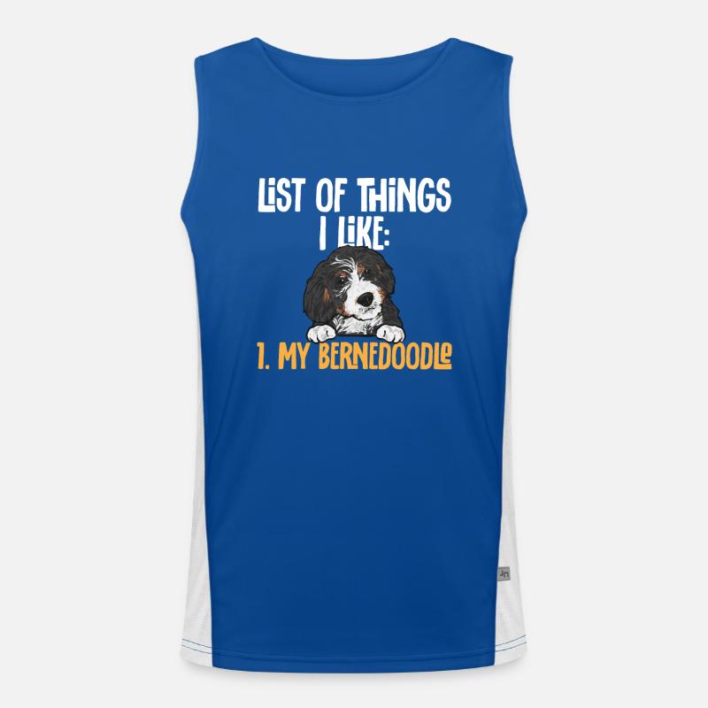 Bernedoodle Hund Funktionelles Kontrast-Tank Top für Männer 