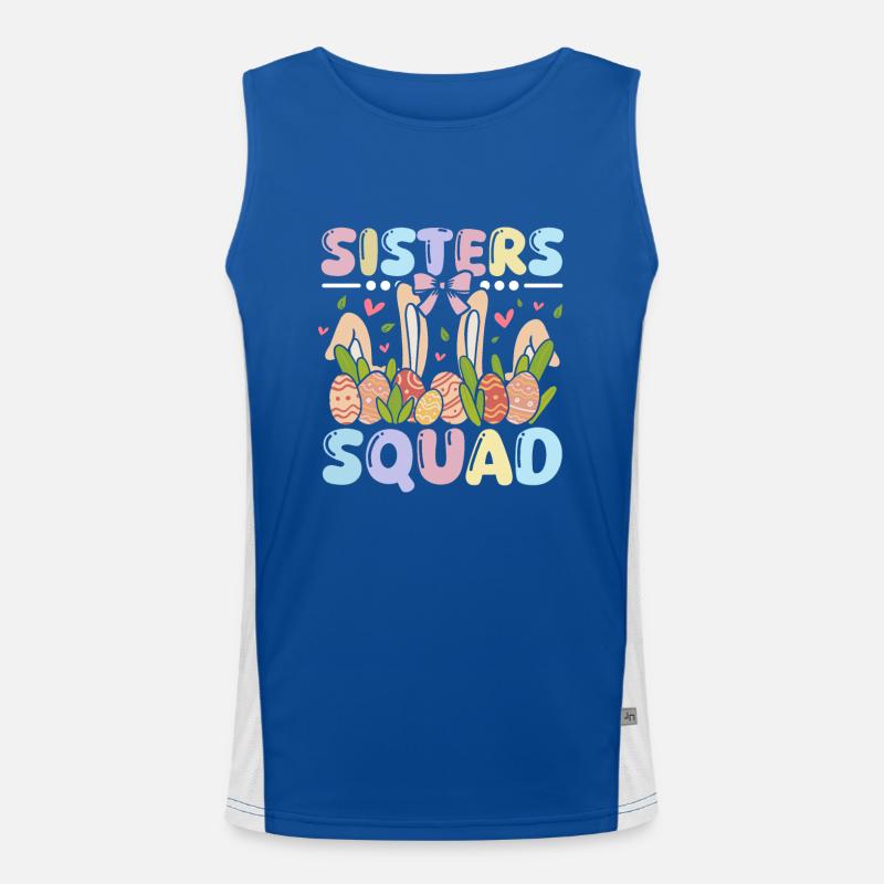 Easter Bunnies sisters Bunny squad Funktionelles Kontrast-Tank Top für Männer 