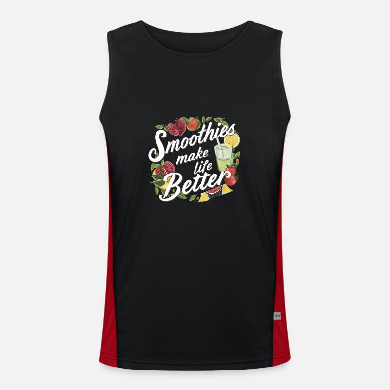 Smoothies Machen Das Leben Besser Funktionelles Kontrast-Tank Top für Männer 