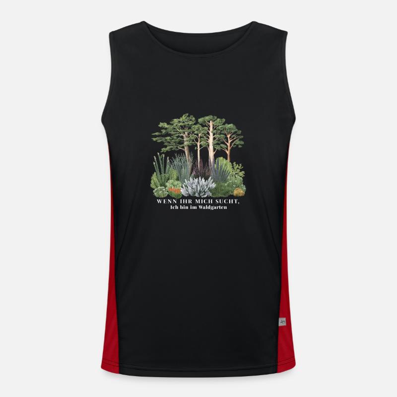 Wenn Ihr Mich Sucht Ich Bin Im Waldgarten Funktionelles Kontrast-Tank Top für Männer 