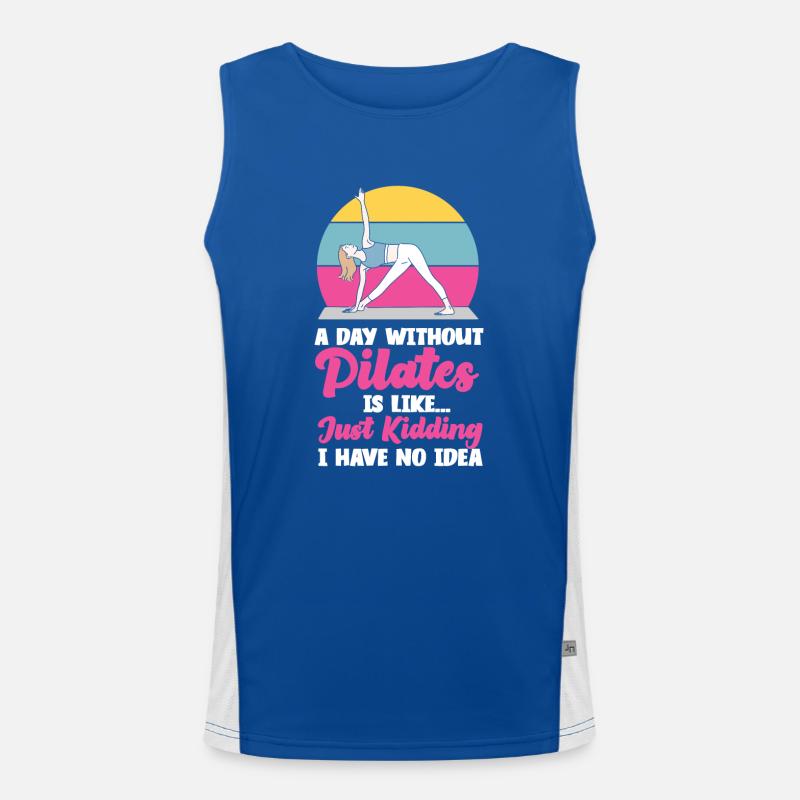 Pilates Instructor Teacher Retro A Men's Functional Contrast Tank Top 