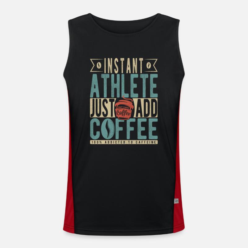 Instant-Athlet einfach Kaffee hinzufügen Funktionelles Kontrast-Tank Top für Männer 