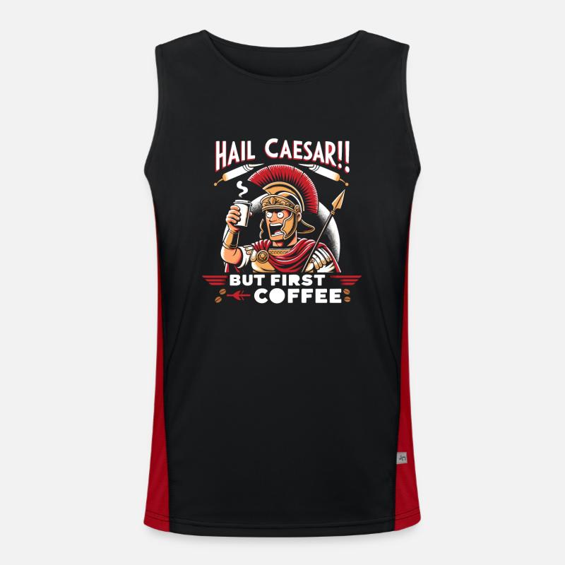 Julius Cäsar Römische Geschichte Römisches Reich Funktionelles Kontrast-Tank Top für Männer 
