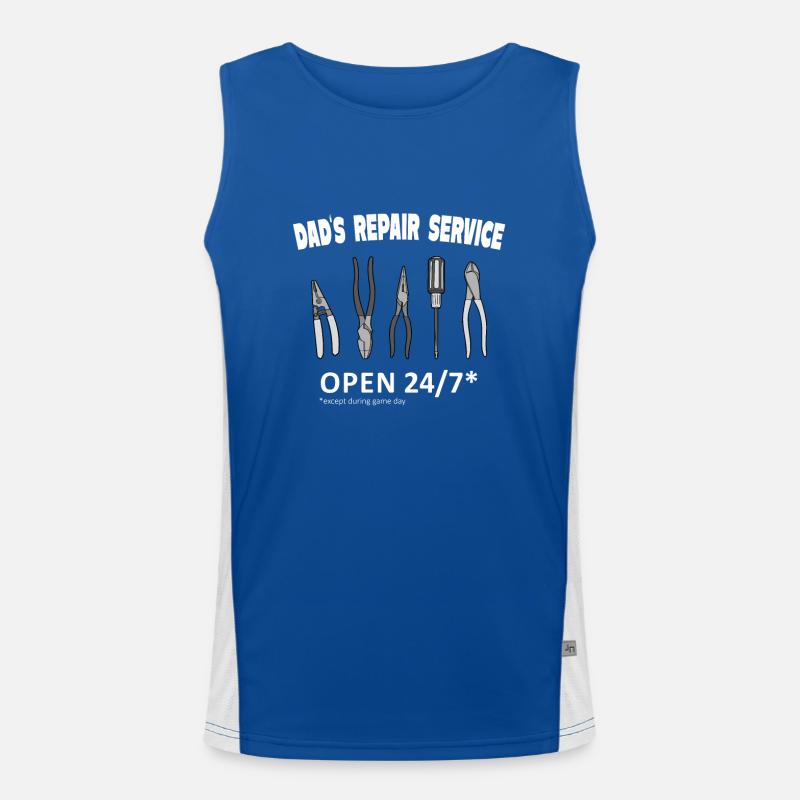 Dad's Repair Service for Practical Dads Men's Functional Contrast Tank Top 