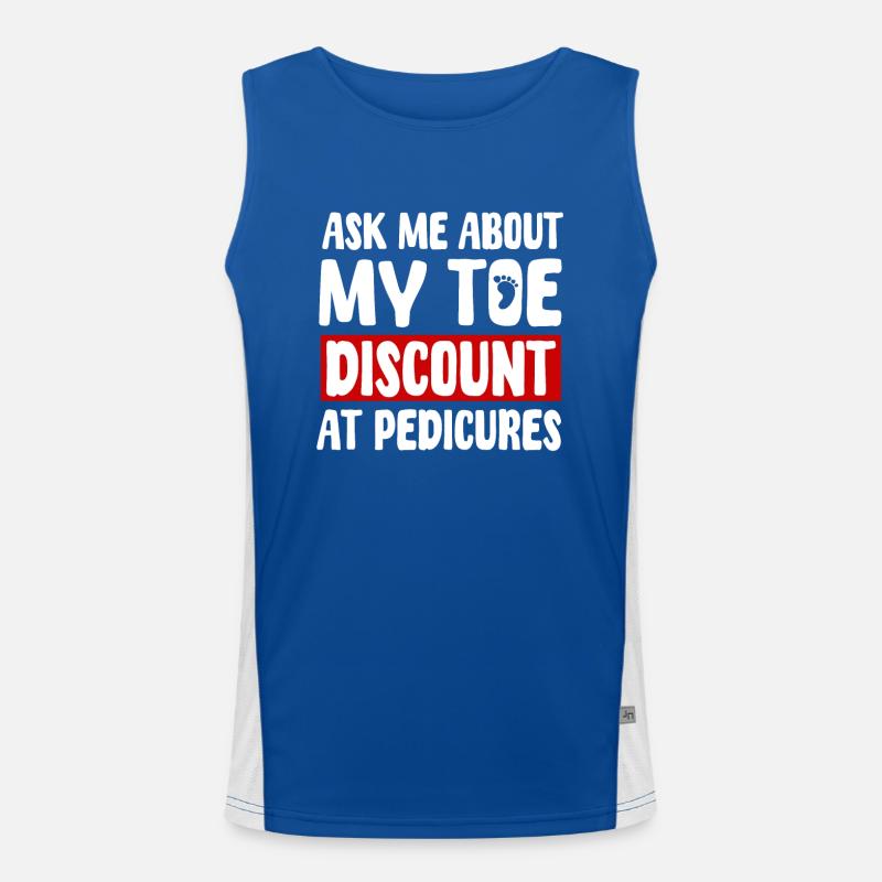 Funny toe amputation gift idea Men's Functional Contrast Tank Top 