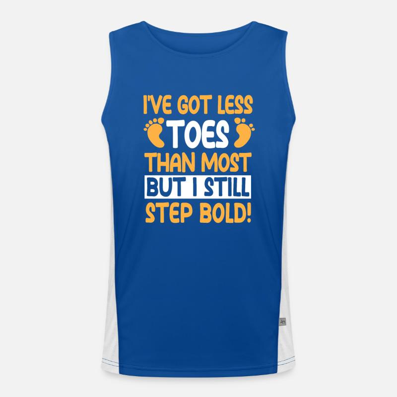 RehabHumor Toe Amputation Men's Functional Contrast Tank Top 