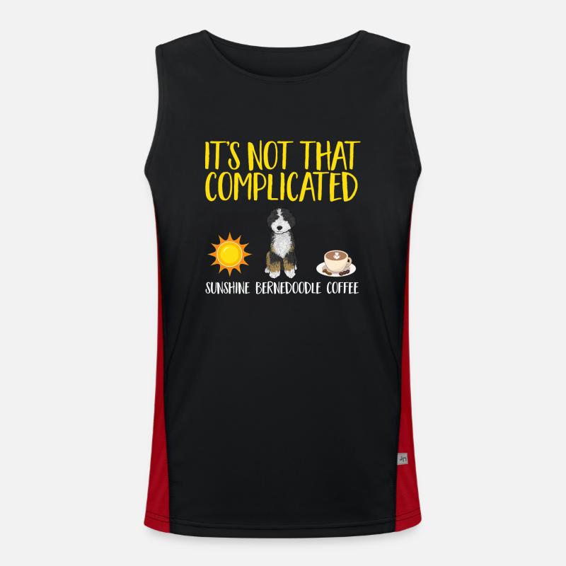 Bernedoodle Hund Funktionelles Kontrast-Tank Top für Männer 