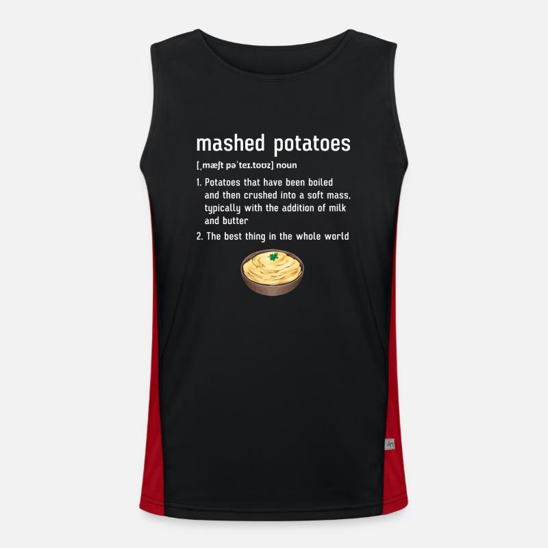 Mashed potatoes Mashed potatoes - Men's Functional Contrast Tank Top - black/red