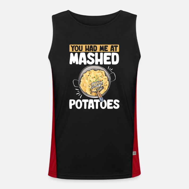 Mashed potatoes Mashed potatoes - Men's Functional Contrast Tank Top  - black/red
