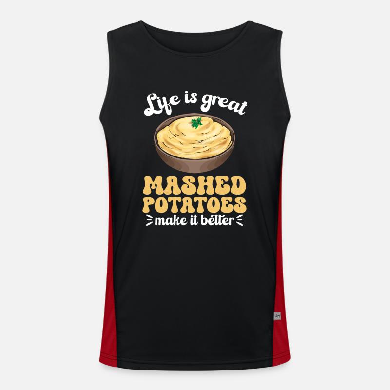 Mashed potatoes Mashed potatoes Men's Functional Contrast Tank Top 