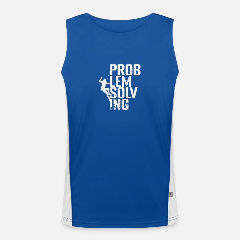 Problem Solving Bouldern Funktionelles Kontrast-Tank Top für Männer 