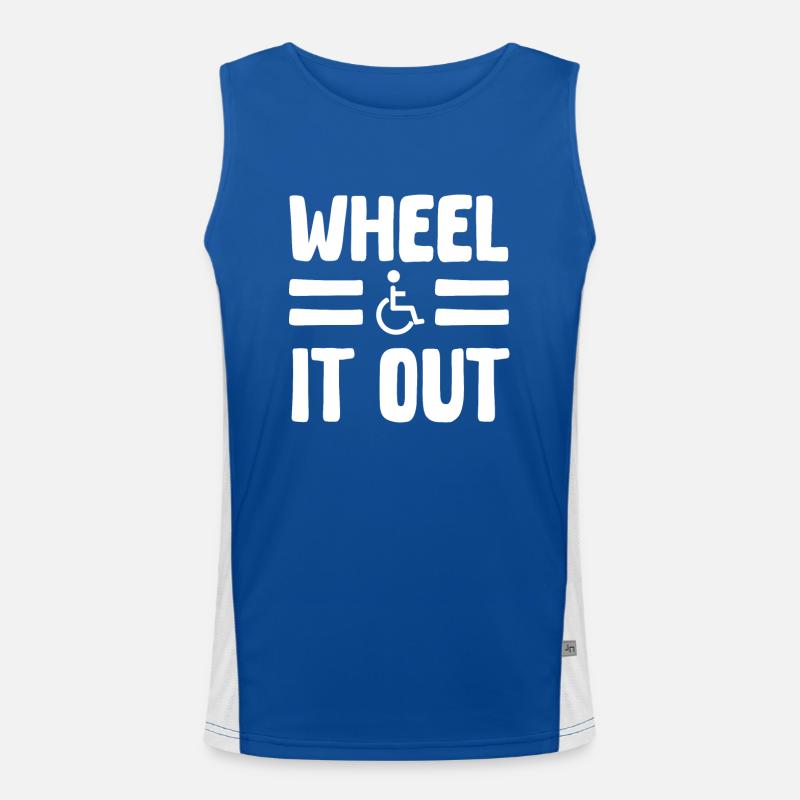 Fauteuil roulant – Wheel It Out Débardeur respirant contrasté Homme 