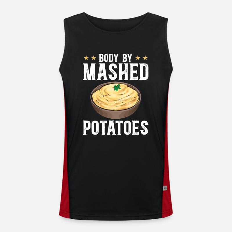 Mashed potatoes Mashed potatoes - Men's Functional Contrast Tank Top  - black/red