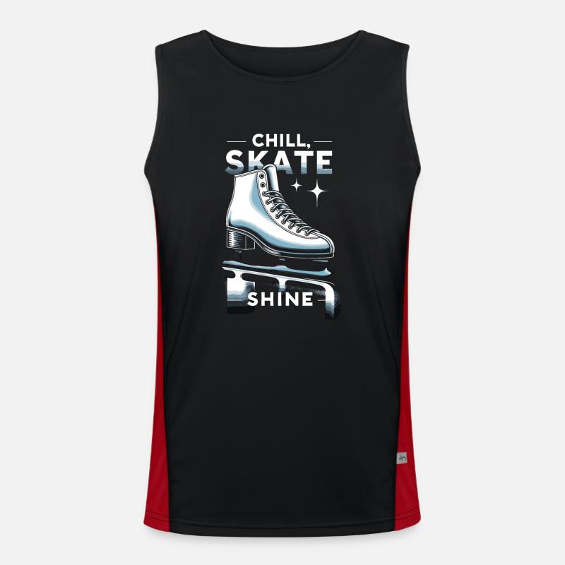 Eislaufen Schlittschuhläufer Funktionelles Kontrast-Tank Top für Männer 