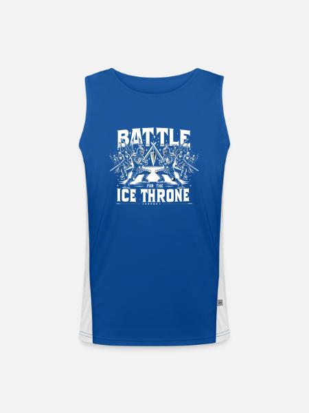 Eislaufen Schlittschuhläufer - Funktionelles Kontrast-Tank Top für Männer  - Royal/Weiß - Vorne