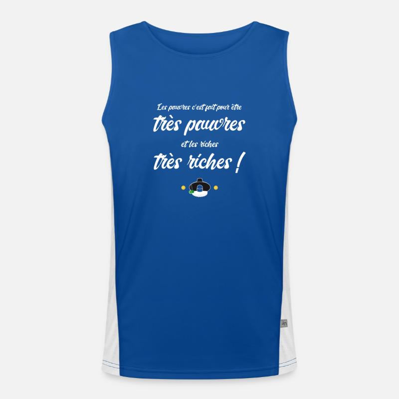 Die Armen und die Reichen Kult-Replik Funktionelles Kontrast-Tank Top für Männer 