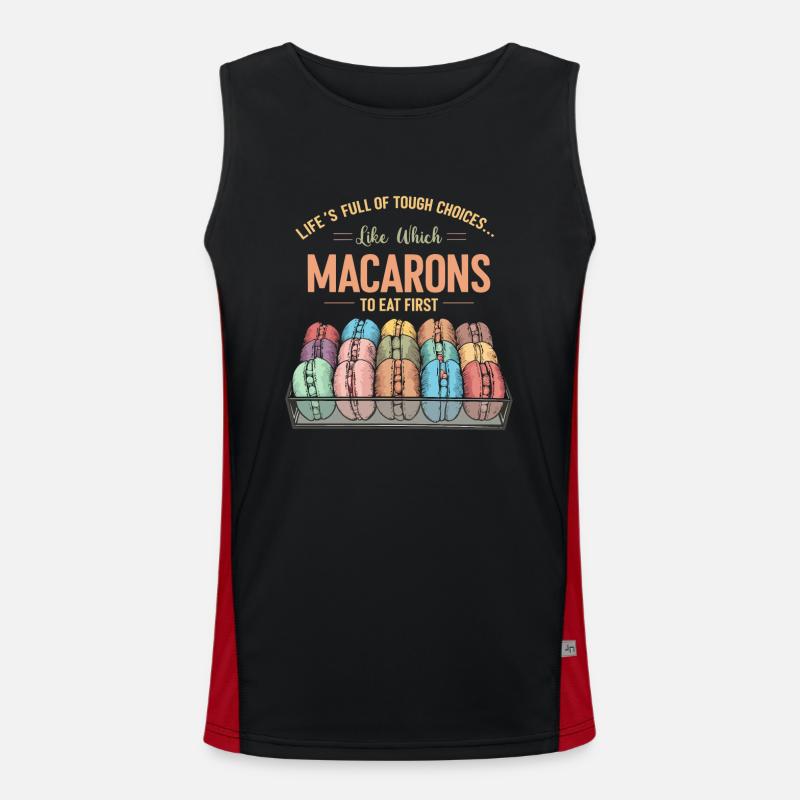Amateurs de macarons Macarons français Débardeur respirant contrasté Homme 