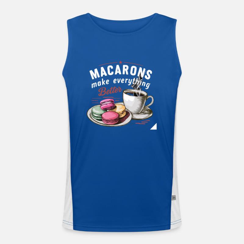 Amateurs de macarons Macarons français Débardeur respirant contrasté Homme 