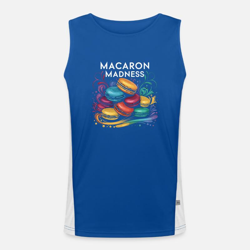 Macaron lovers French macarons Men's Functional Contrast Tank Top 