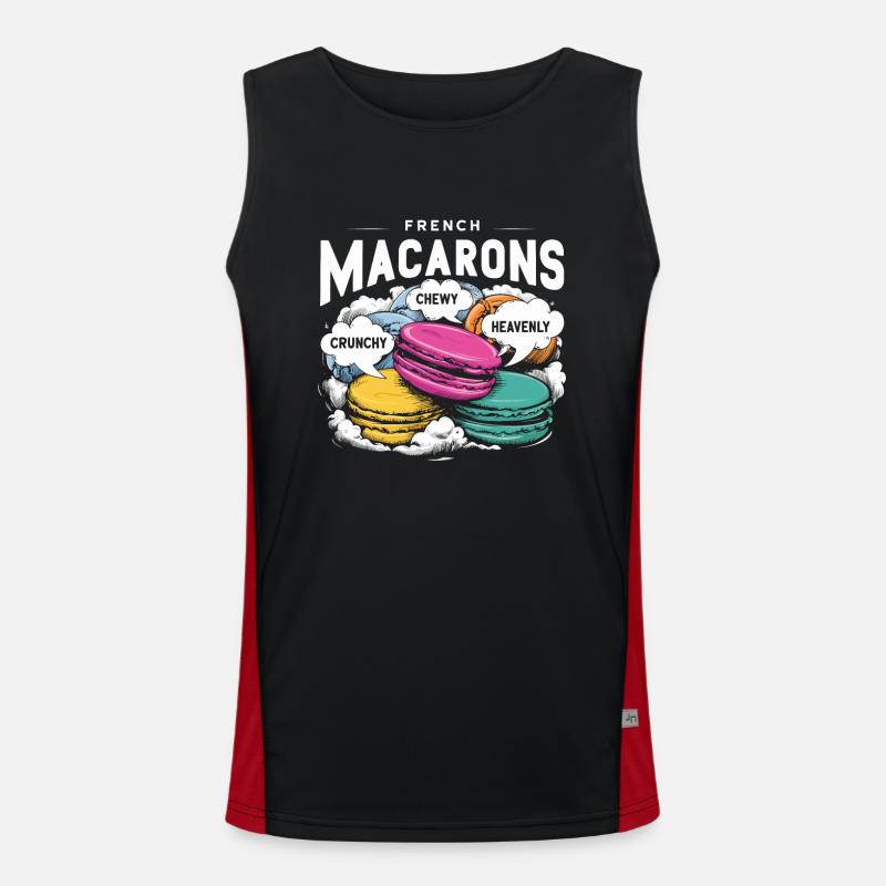 Amateurs de macarons Macarons français Débardeur respirant contrasté Homme 