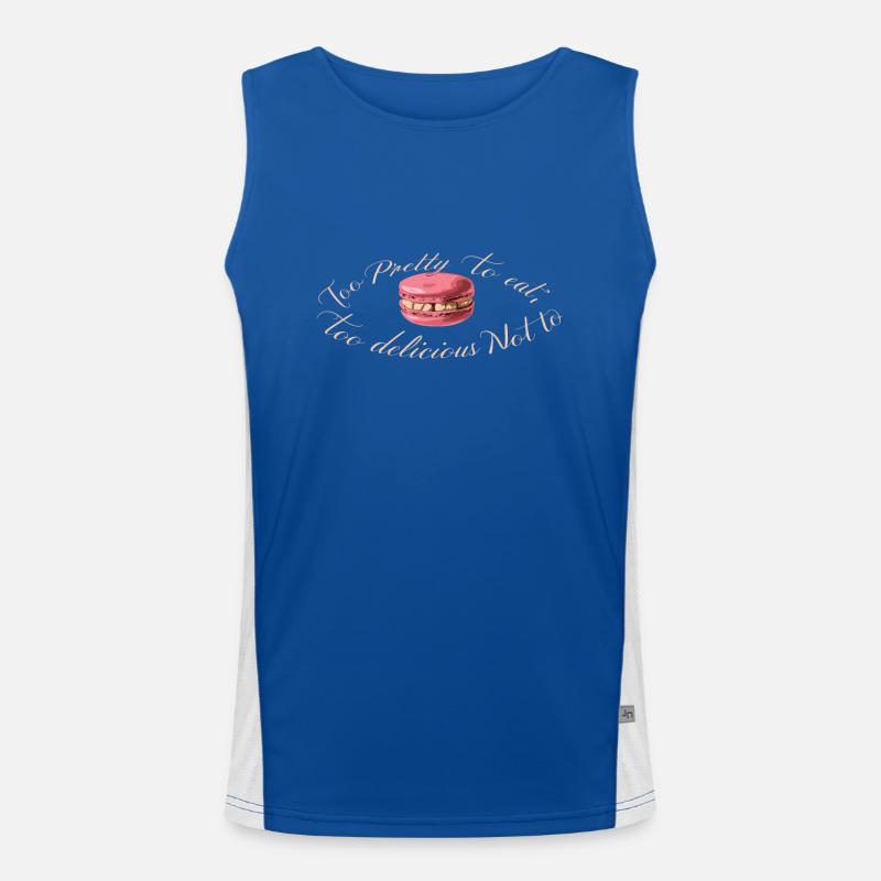 Macaron lovers French macarons Men's Functional Contrast Tank Top 