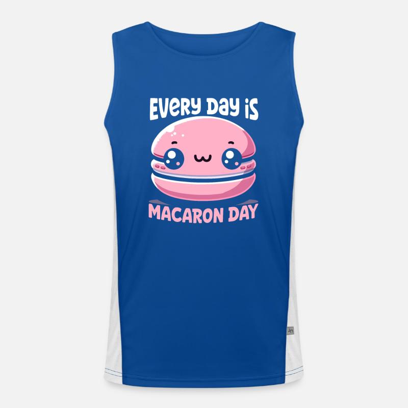 Amateurs de macarons Macarons français Débardeur respirant contrasté Homme 