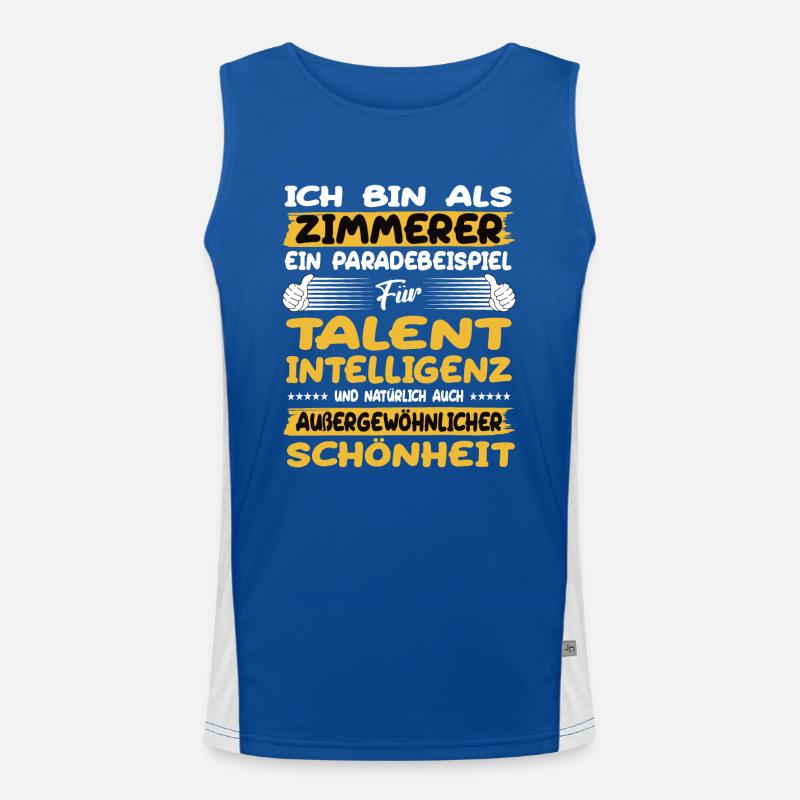 zimmerer ein Paradebeispiel für Talent Funktionelles Kontrast-Tank Top für Männer 