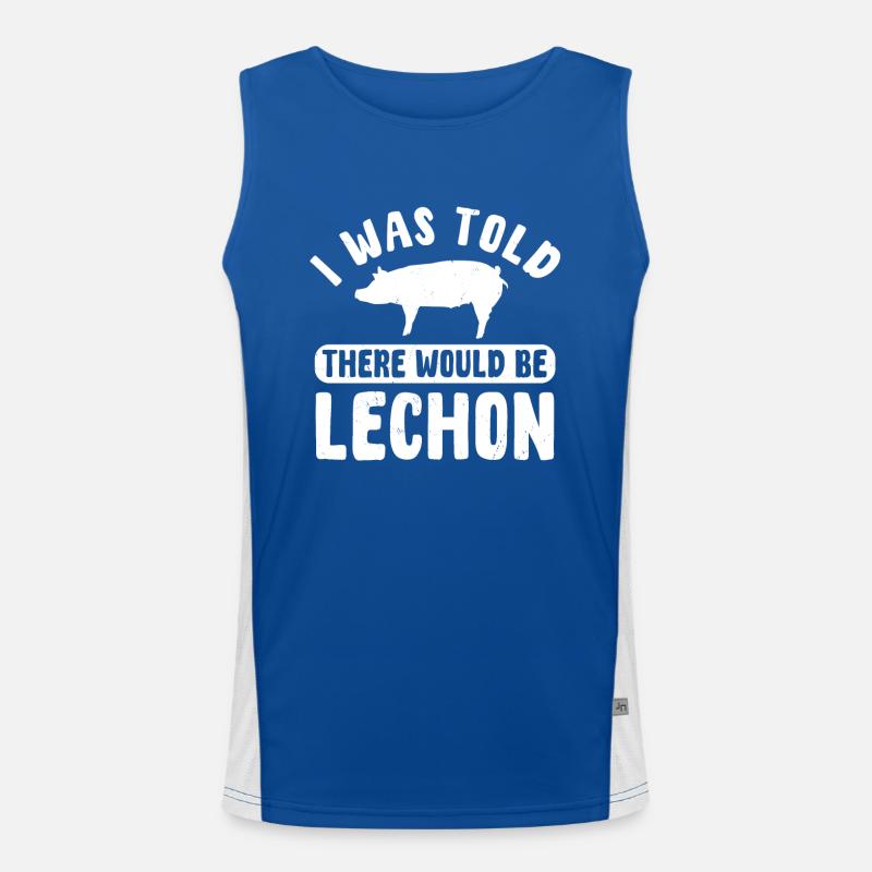 Drôle de cadeau de cochon Lechon Débardeur respirant contrasté Homme 