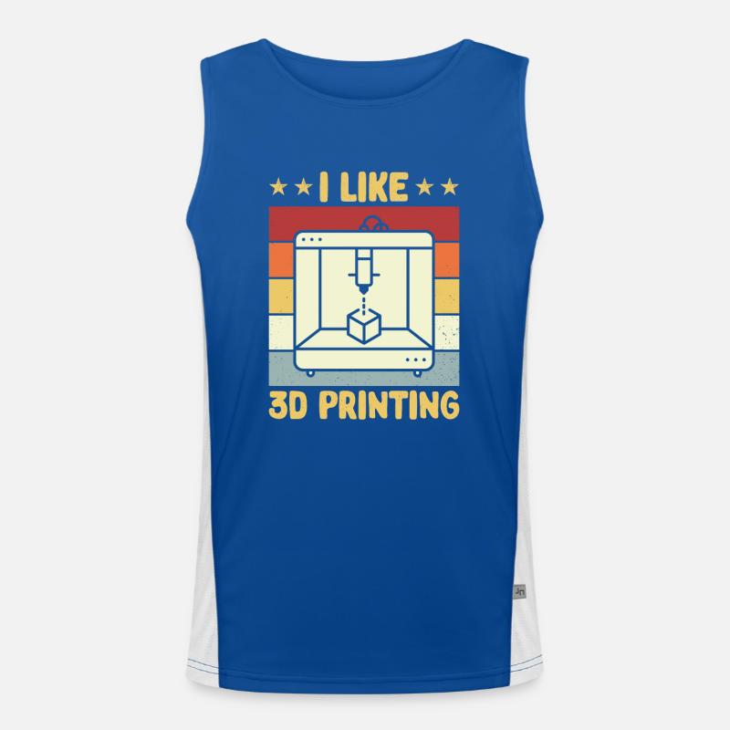3D Drucker 3D Druck Funktionelles Kontrast-Tank Top für Männer 