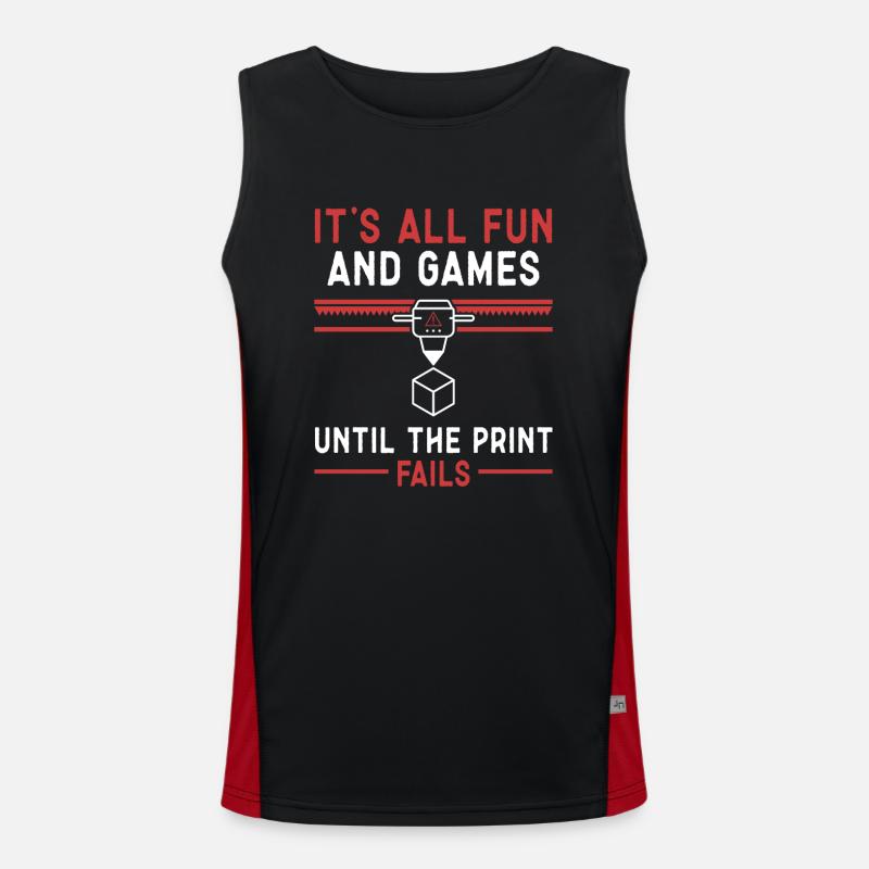 3D Printer 3D Printing Men's Functional Contrast Tank Top 